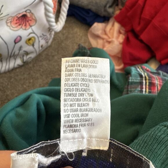 Vintage 90s Night Gear Sweatshirt Nightgown One Size Teddy Rain Bear Plaid Comfy - Picture 12 of 12